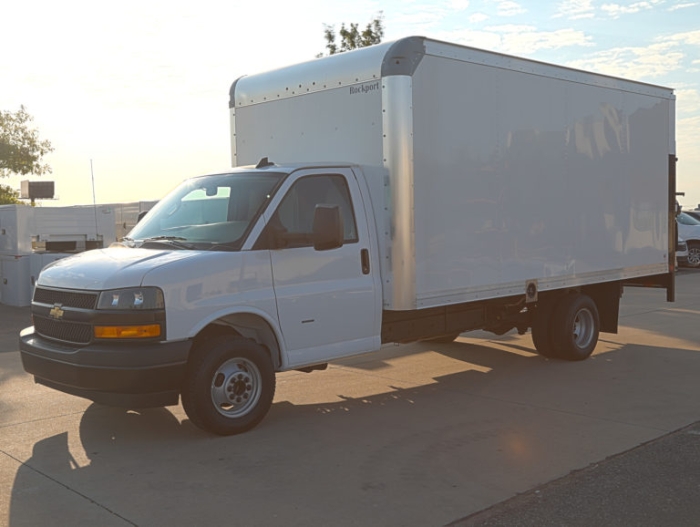 2023 Chevy Express 3500 177" WB with 16' Aluminum body & Rail Gate - Image 19